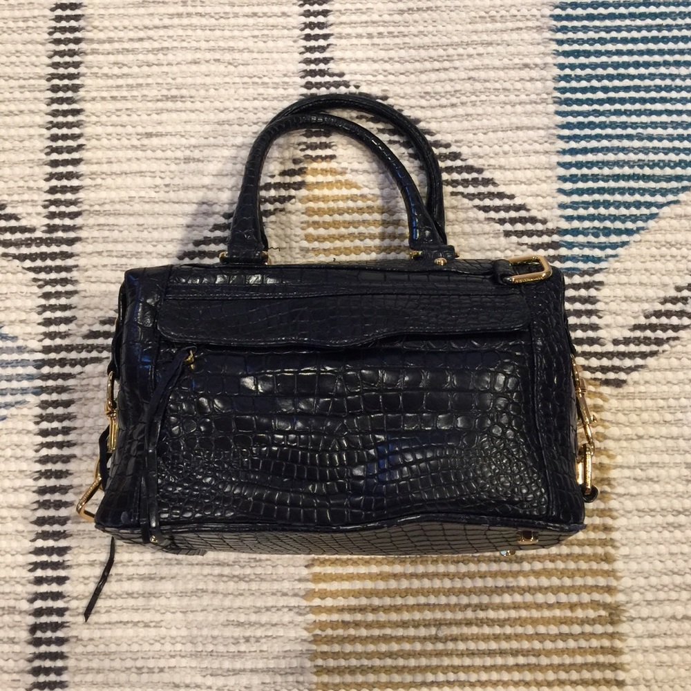 Rebecca Minkoff MAB in Navy Croc